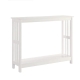 Maestro Furniture Janica Wooden 2-Tier Hallway Console Hall Table White