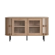 Design Square Izar Wooden Sideboard Buffet Unit Storage Cabinet 2-Doors Slat Oak