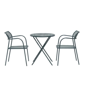 Raimon Furniture Kara Antirust Treatment Metal Outdoor Small Dining Table 60cm Forest