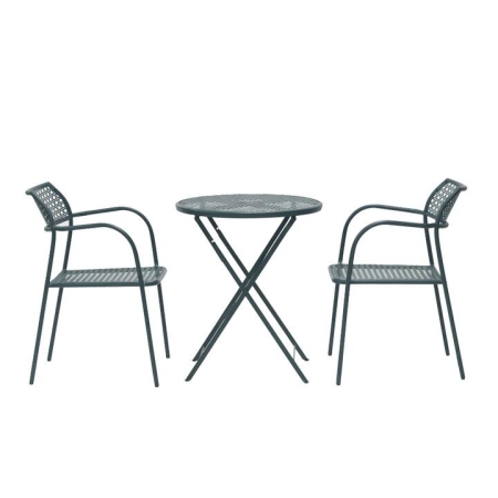 Raimon Furniture Kara Antirust Treatment Metal Outdoor Small Dining Table 60cm Forest