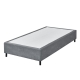 Design Square Knitted Fabric Bed Frame Bed Base King Single Size Solid Wood Legs Grey