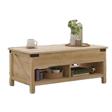 Design Square Gram Wooden Lift Top Storage Rectangular Coffee Table Orchard Oak
