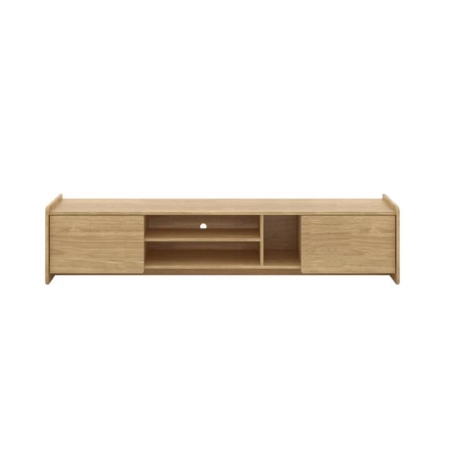 Kornas Wooden Large Lowline Entertainment Unit TV Stand 180cm W/ 2-Doors Natural