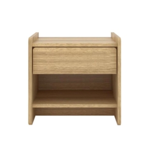 Koran Wooden End Lamp Side Table W/ 1-Drawer Natural