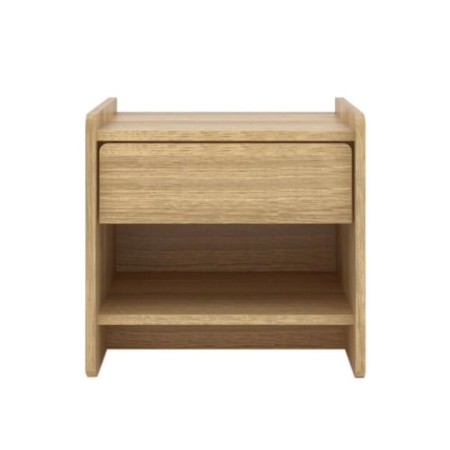 Koran Wooden End Lamp Side Table W/ 1-Drawer Natural