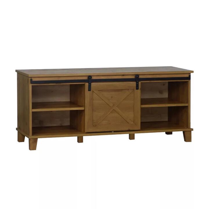 Maestro Furniture Ives Lowline Small Entertainment Unit TV Stand 120cm Antique Pine