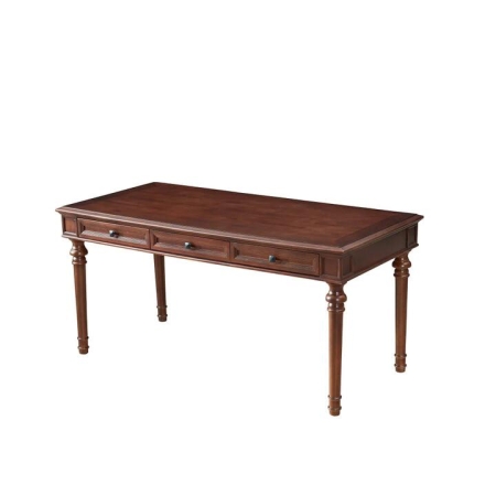 Maestro Furniture Julius Classic Computer Working Home Office Writing Desk 160cm 3-Drawer Brown