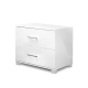 High Gloss Two Drawers Bedside Table - White
