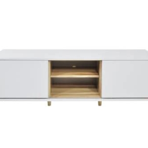 Gina Modern TV Stand Cabinet Entertainment Unit - 1.5m - High Gloss White