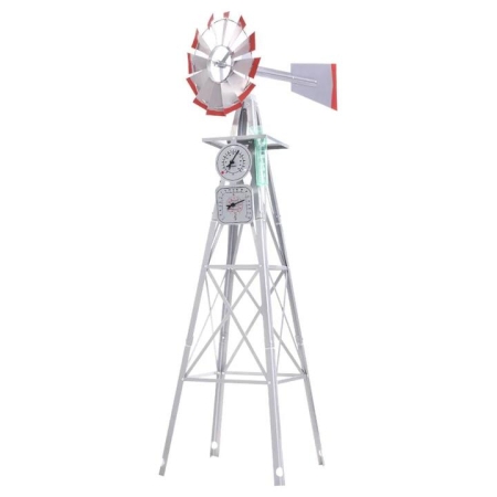 Garden Windmill 4FT 146cm Metal Ornaments Outdoor Decor Ornamental Wind Mill