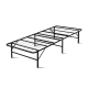 Foldable Single Metal Bed Frame - Black