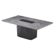 Our Home Filippa Marble Luxurious Rectangular Coffee Table - Grey & Brown