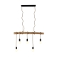 Evonne Timber Wood Pendant Lamp Light Black/Natural