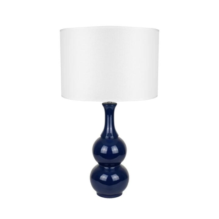 Estelle Classic Poittery Wheel Ceramic Table Lamp Light Blue