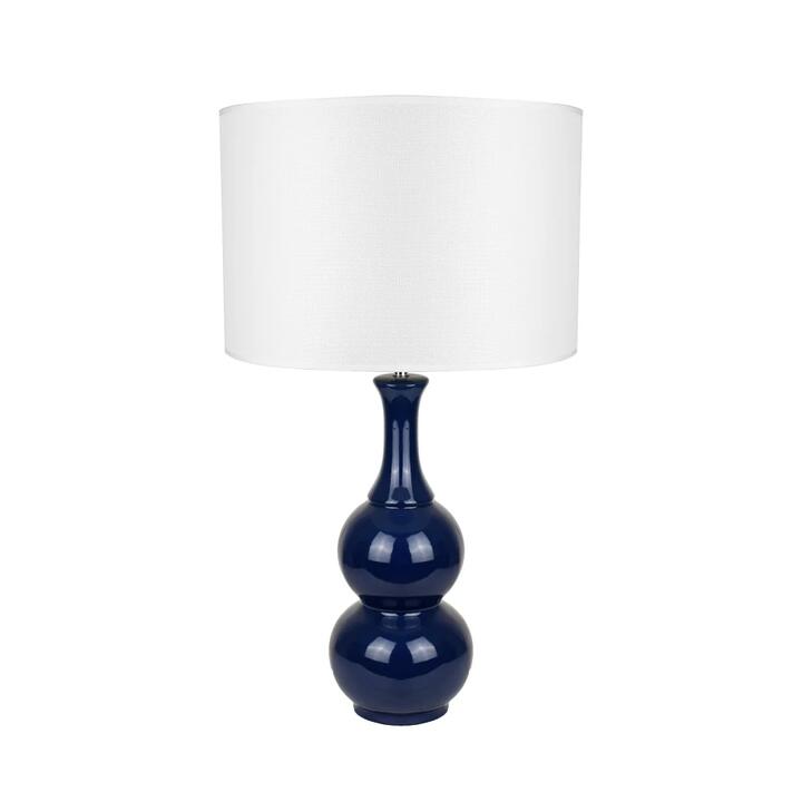 Estelle Classic Poittery Wheel Ceramic Table Lamp Light Blue