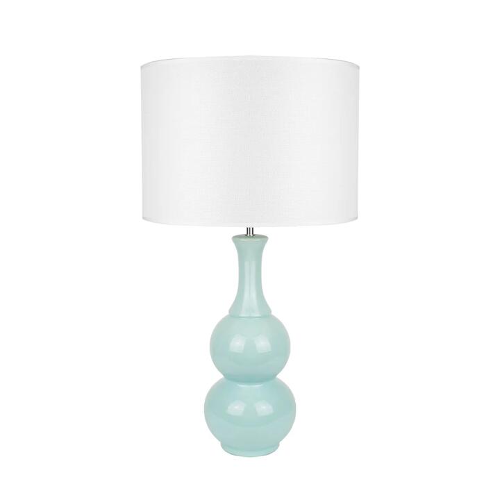 Estelle Classic Poittery Wheel Ceramic Table Lamp Light Green