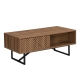 Design Square Evie Rectangular Coffee Table W/ 2-Drawers - Patt Oak/Black