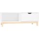 Freja Modern Scandinavian Rectangular Coffee Table W/ 1-Drawer - White/Natural