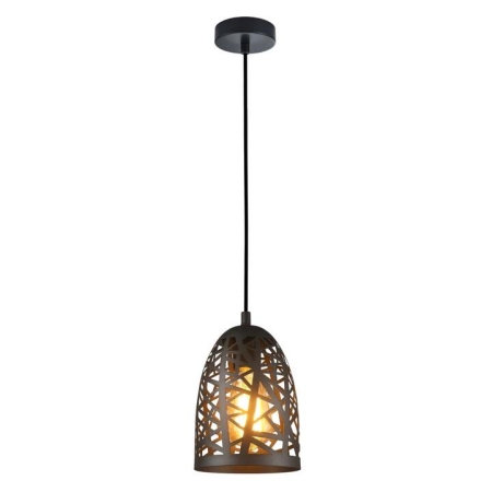 ESCAMA Pendant Lamp Light Interior ES 72W Black Iron Cage Ellipse OD140mm x H200mm