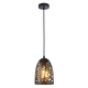 ESCAMA Pendant Lamp Light Interior ES 72W Black Iron Cage Ellipse OD140mm x H200mm