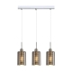 ESPEJO Pendant Lamp Light Interior ES x 3 72W Chrome Glass Oblong Square Base