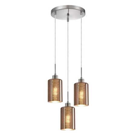 ESPEJO Pendant Lamp Light Interior ES x 3 72W Copper Glass Oblong Round Base