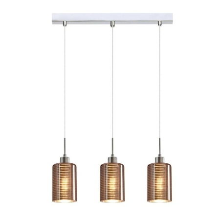 ESPEJO Pendant Lamp Light Interior ES x 3 72W Copper Glass Oblong Square Base