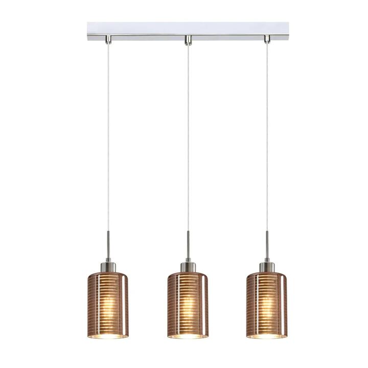 ESPEJO Pendant Lamp Light Interior ES x 3 72W Copper Glass Oblong Square Base