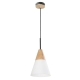 FINN Pendant Lamp Light Interior ES Opal Glass Medium Cone with Wood Highlight OD195mm