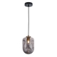 FOSSETTE Pendant Lamp Light Interior ES Smoke Glass Oblong Antique Brass Highlight OD175mm
