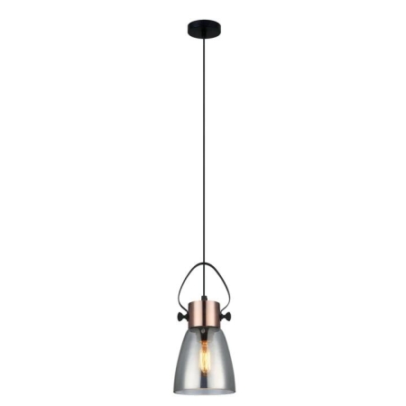 FUMOSO Pendant Lamp Light Interior ES Smoke Glass Ellipse with Copper Highlight OD145mm