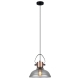 FUMOSO Pendant Lamp Light Interior ES Smoke Glass Dome with Copper Highlight OD250mm