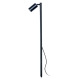 Garden Spike Light Single Adjustable 12V MR16 Black IP65 L1000mm Cable encl Post