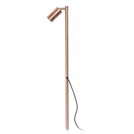 Garden Spike Light Single Adjustable 12V MR16 Copper IP65 L1000mm Cable encl Post