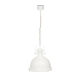 Gandara Classic Pendant Light Lamp industrial Bell Shape Chain Cord 120cm - White Glass Chrome