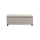 Fabric Storage Box Ottoman Foot Stool Bench - Beige - Beige