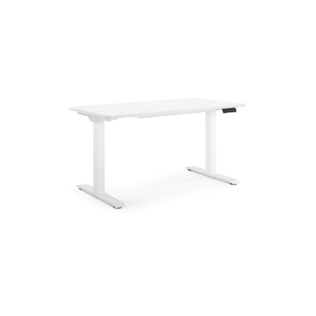 Electric Dual Motor Standing Computer Work Task Study Office Desk - White