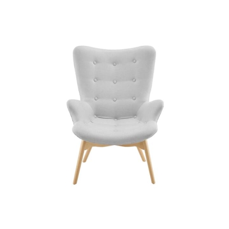 Featherston Replica Fabric Contour Relaxing Lounge Armchair - Grey - Grey