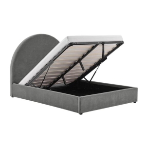 Eloise Curved Gas Lift Bed Frame - Light Grey