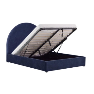 Eloise Curved Gas Lift Bed Frame - Navy