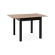 Design Square Elena Wooden Extendable Square Rectangular Dining Table 80-120cm - Black/Oak