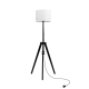 EMITTO Wooden Floor Lamp Modern Tripod Shaded Night Light Adjustable Home Decor