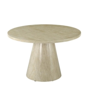 Raimon Furniture Fiore Round Wooden Kitchen Dining Table French Fawn 120cm - Natural
