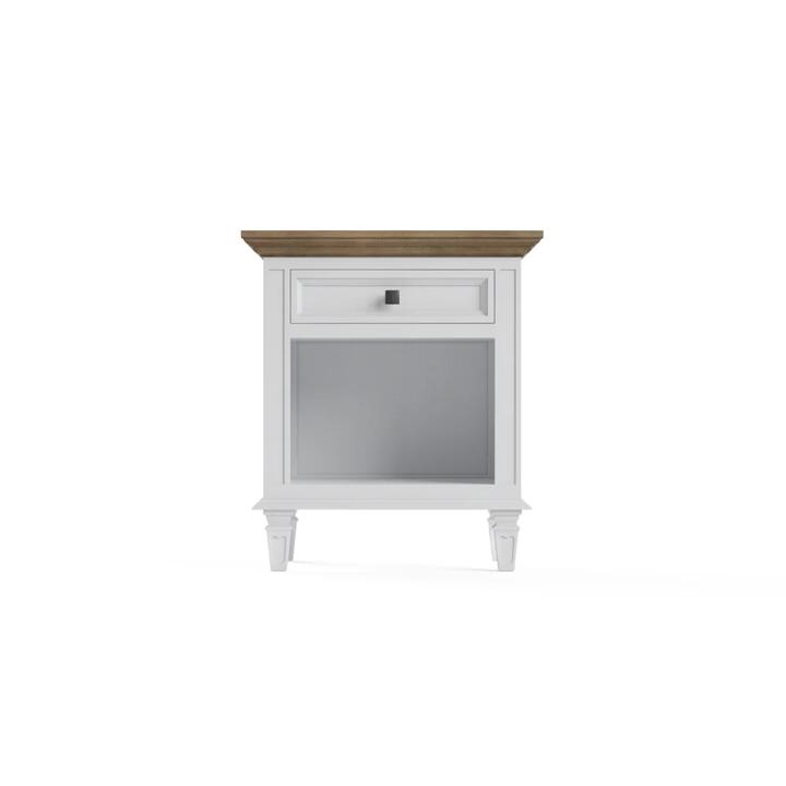 Enzo Nightstand Bedside Table White - White