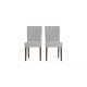 Espen Set of 2 Dining Chairs Cloud Grey/Dark Brown