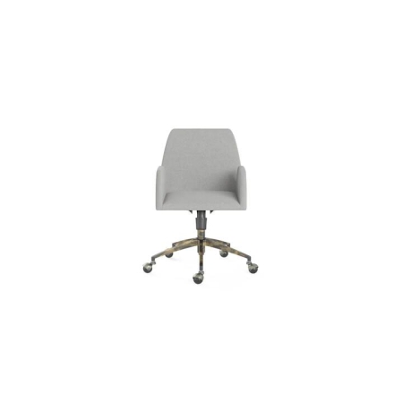 Ginny Fabric Office Computer Working Task Chair - Charcoal / Brass
