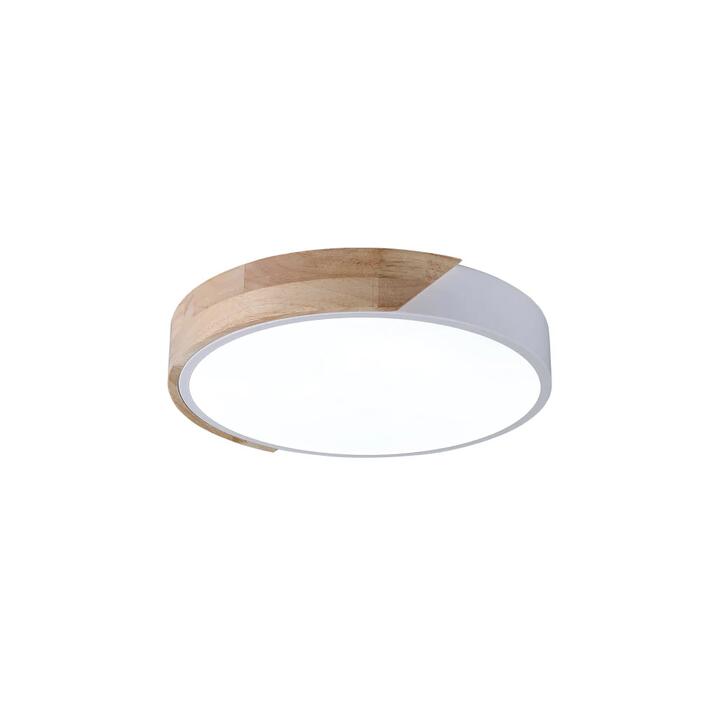 Ellington Metal Wood Modern Ceiling Light Lamp Small/White