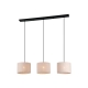 Flint Modern 3-Lights Metal Fixture Hanging Pendant Lamp Linen/Black