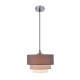 Dawson 1LT Hanging Pendant Lamp Fabric Shade - Grey
