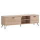 Design Square Cliff Classic Scandinavian TV Stand Entertainment Unit - Oak